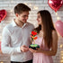 Childom Birthday Gifts for Women,Christmas Flowers Gifts for Her,Women,Mom,Wife,Grandma,Light Up Rose in Glass Dome,Colorful Red Flowers for Chris...