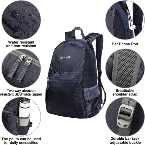 G4Free 20L Lightweight Packable Backpack Travel Hiking Daypack Foldable Backpack for Men Women...