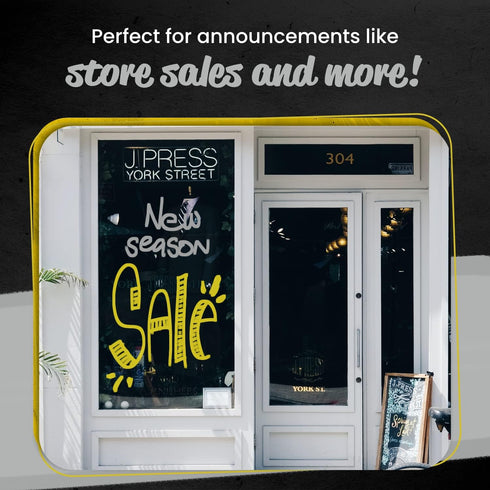 Metallic Chalk Markers (2 Pack) Liquid Chalk Pens for Blackboards, Chalkboard, Bistro Menu, Window Markers for Cars - Wet Wipe Erasable - 15mm Jum...