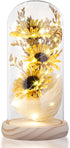 NA Sunflower in Glass Dome Gifts for Women Enchanted Flower with LED Light Enchanted Gift for Women on Christmas Valentine's Day Mother's Day Anni...
