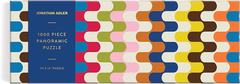 Jonathan Adler Bargello 1000 Piece Panoramic Puzzle from Galison - 39" x 14" Landscape Puzzle, Chic and Modern Design, Thick & Sturdy Pieces, Chal...