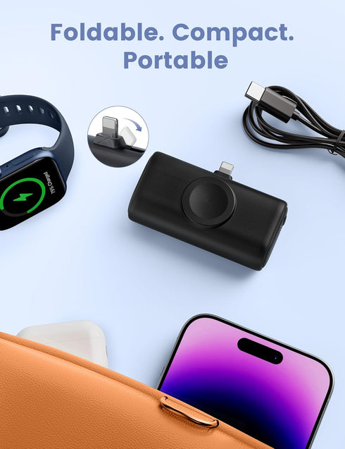 RORRY Mini Portable Charger for iPhone,5000mAh Small &Ultra-Compact 15W PD Fast Charging Power Bank Compatible with iPhone 14/13/12/11/XR/X/8 and ...
