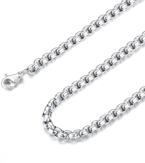 Besteel 2-4mm Womens Mens Stainless Steel Rolo Cable Wheat Chain Link Necklace 16-36 Inch...