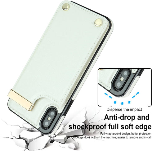 Asuwish Phone Case for iPhone Xs Max Wallet Cover with Tempered Glass Screen Protector and Leather Purse Credit Card Holder Slot Cell i X XR Xsmax...