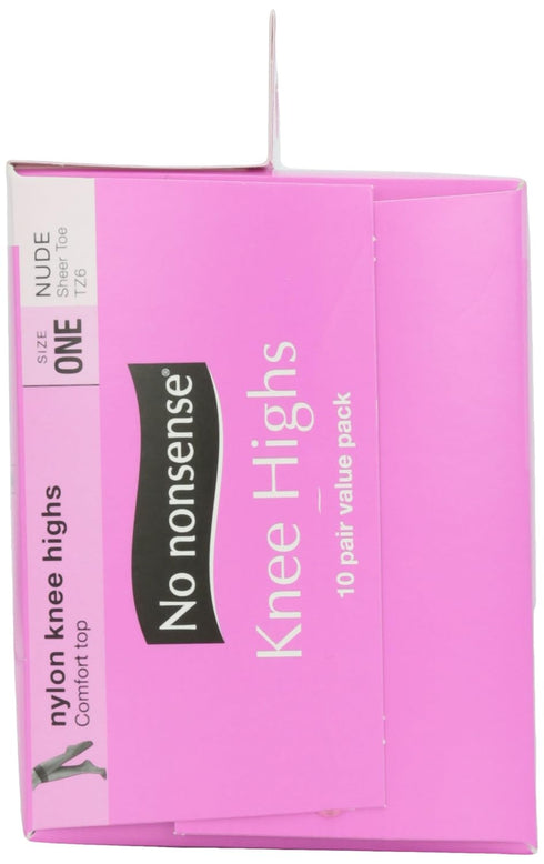 No Nonsense Knee High Value Pack, Nude Color, 10 ct...