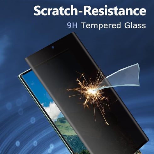Privacy Screen Protector Samsung Galaxy S22 Ultra, Anti-Spy Tempered Glass, Bubble Free Tempered Glass Film, Black Private Tempered Glass, Anti Sc...