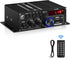 Bluetooth 5.0 Audio Power Amplifier AK-380 400W+400W 2.0 CH HiFi Stereo Amp Receiver with USB,SD,AUX,Remote Control,FM Antenna for Car Home Speake...