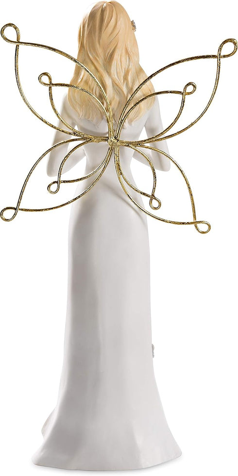 Pavilion - in Loving Memory - 9 Inch White & Gold Angel Figurine...