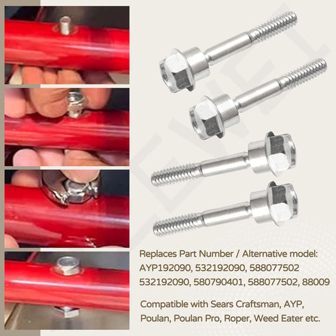 12 Pcs 580790401 Snow Throwers Shear Bolts and Nuts for Husqvarna/AYP 539976978, 595086601 588077502 2 Stage Snow Blowers 570XP 575XP...