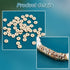 PH PandaHall 50PCS 14k Gold Plated Spacer Beads, 8mm Flat Round Metal Beads Brass Wavy Disc Beads Jewelry Loose Beads for DIY Bracelet Necklace Ea...