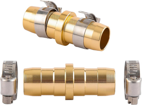 2 Pack Garden Hose Connector Repair Mender Kit with Stainless Clamp,Fits 3/4"-5/8" Water Hose Repair Fitting...