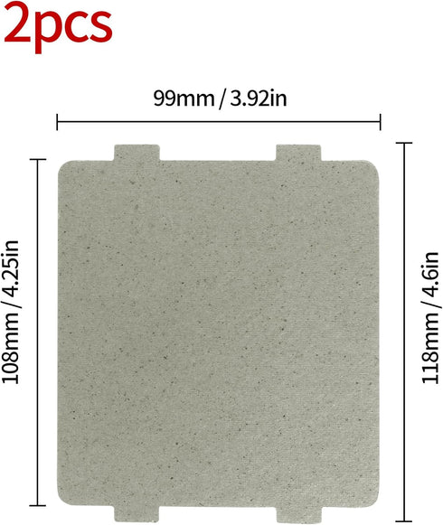 2 PCS Waveguide Cover, Universal Mica Sheet for Microwave Oven, Cut to Size, 108mmX99mm...