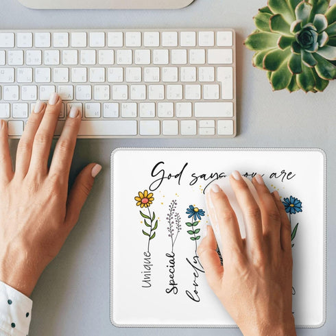 Bible Verse Mouse Pad Inspirational Christian Mouse Pads for Desk Wireless Mouse Floral Computer Office Mousepad for Laptop Cute Desk Accessories,...