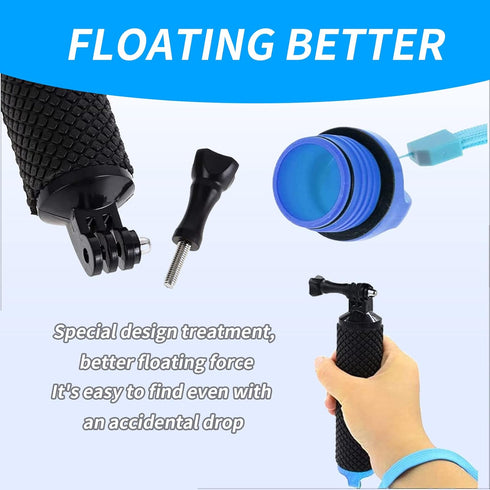 Stick Waterproof Floating Hand Grip Snorkeling Underwater Diving Selfie Pole Stick Compatible with 11 10 9 8 7 6 5 4 3 2 1 for Water Sport and Act...