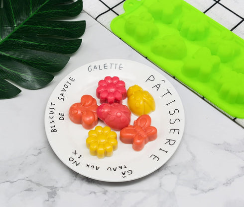 Candy Chocolate Molds Silicone, Non-Stick Animal Jello Mold Cake Moulds, Crayon Mold BPA Free, Forest Theme with Different Animals, including Dino...