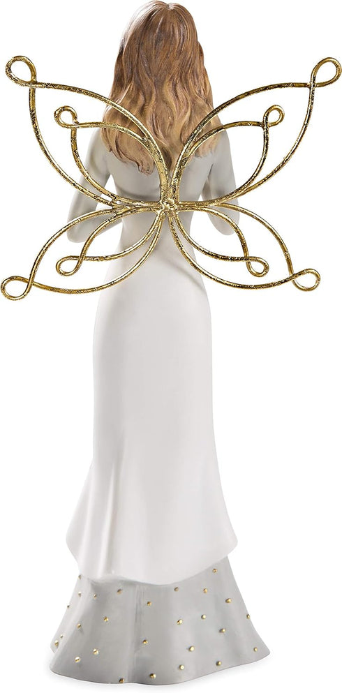 Pavilion - Best Friends Come Into Our Lives and Leave Paw Prints On Our Hearts - 7.5 Inch White & Gold in Memory of Pet Angel Figurine...