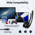 3.5mm Computer Headset with Microphone, Cell Phone Headset with Microphone Noise Cancelling for iPhone Samsung PC Business Skype Softphone Call Ce...