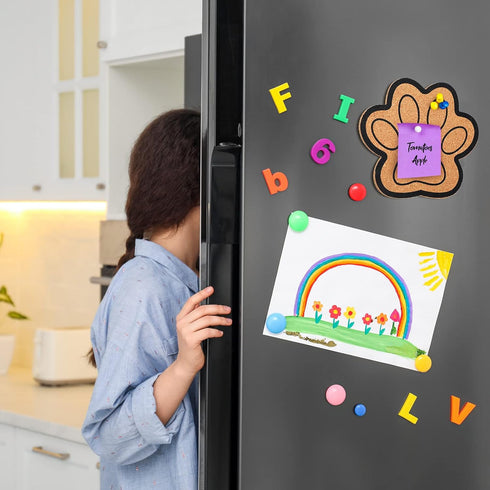 Decorative Cork Bulletin Board for Walls Memo Bulletin Pin Board Dog Paw Shape Bulletin Cork Board for Office Home Kitchen (2 Pieces)...
