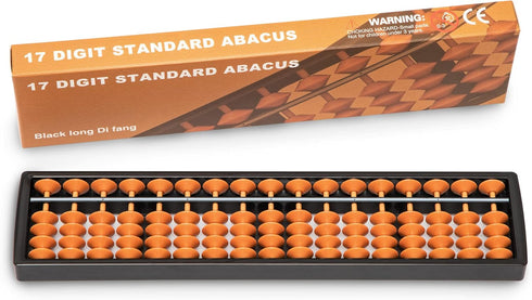 Digital Standard Abacus-25.4 cm-Professional 17-Column Soroban Calculator (Functional and Educational Tool)...