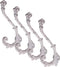 CRAFTSMAN ROAD Vintage Cast Iron Wall Hooks (Antique White Finish, Set of 4) - Rustic, Farmhouse, Shabby Chic, French Country Coat Hooks | Great f...