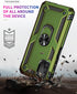 Military Grade Drop Tested Phone Case with Ring Holder Kickstand for Samsung Galaxy A03S, Olive Green...