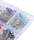 1000Pcs Straight Pins Glass Ball Head Colorful 38mm Long for Sewing Quilting Pins Map Tack Ornament DIY Craft (1000 Pieces)...