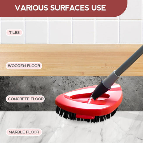 Spin Mop Scrub Brush Head Compatible with RinseClean 2-Tank System, 2 pcs Scrub Brush, Floor Scrubber Hard Bristle Cleaning Brush for Bathroom, Ki...