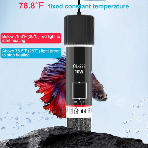 Small Aquarium Heater,10W Betta Heater Super Mini Aquarium Heater,Submersible Fish Tank Heater USB Powered Constant Temperature 78?(26?) Used for ...