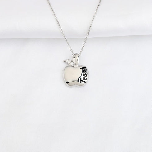 FOTAP Teacher Appreciation Gift Teachers Day Gift Apple Charm Pendant Necklace Thank You Gift for Teacher Retirement Gift For Teacher...
