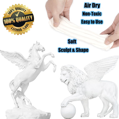 White Moldable Cosplay Foam Clay (300 Gram) - High Density Air Dry Clay, Modeling Clay for Intricate Designs, Figures, Masks, Craft Projects,Great...