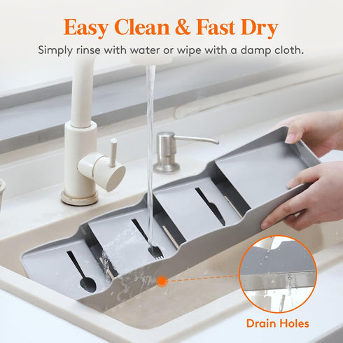 Lifewit Compact Flatware Drawer Organizer, Narrow Silverware Tray for Kitchen Drawers, Plastic Cutlery Holder for Spoons, Forks and Knives, Utensi...