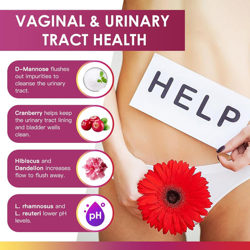 Probiotics for Women Digestive Health, Vaginal probiotics 120 Billion CFU 31 Strains with Digestive Enzymes & Prebiotics & D Mannose & Cranberry f...