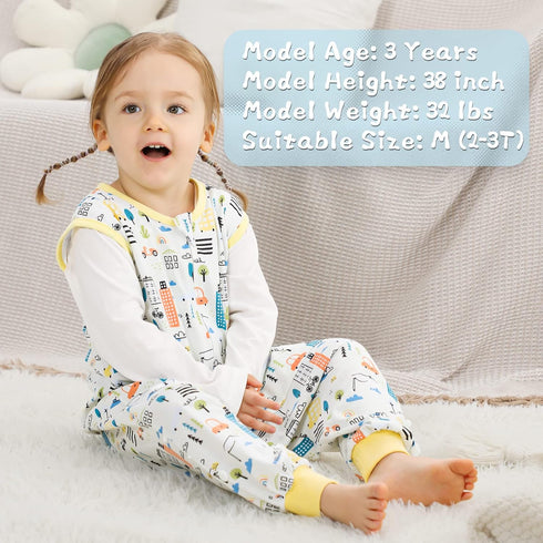 WONDAY Toddler Sleep Sack, Sleep Sack 2t-3t, Sleep Sack Baby Wearable Blanket, Sleeping Bag Summer Toddler Baby Sleep Sacks with Feet, Sleeveless ...