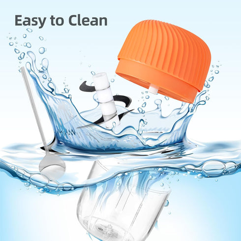Electric Garlic Chopper, Portable Veggie Chopper, 350ML Garlic Grinder Masher Onion Chopper,Cordless Food Processor for Ginger, Chili, Fruit, Meat...