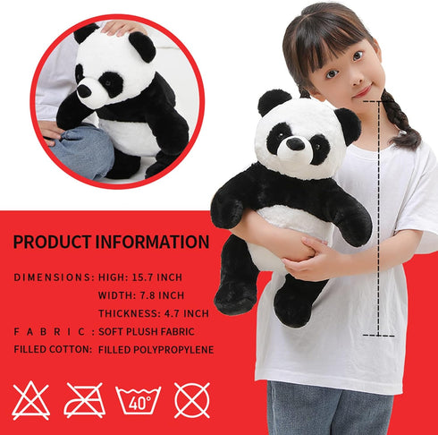 16" Panda Bear Stuffed Animal Plush Toy Cute Soft Body Doll Panda Pillow Kawaii Giant Panda, Gift for Kids Boy Girl Birthday Valentines Christmas...