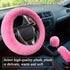 Fluffy Steering Wheel Cover for Women,LXPKKIG Faux Wool Steering Wheel Cover Cute Fluffy Car Accessories Set for Women Girls Universal Fit 15 inch...