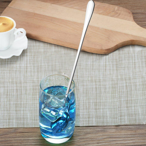 4pcs 9" Long Handle Iced Tea & Coffee Spoon Set, Stainless Steel Cocktail Stirrer for Mixing Drinks...