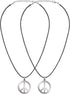 2 Pack Hippie Style Peace Sign Necklace Hippie Party Dressing Accessories, Silver...