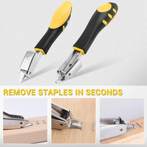 Upholstery and Construction Heavy Duty Staple Remover Tack Lifter Office Claw Tools Yellow...