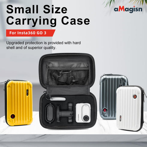 Mini Storage Case Waterproof Carrying Case for Insta360 GO 3? Removable Inner Tray, Compatible GoPro Collection Hero 11 10 9 8 7 6, I n s ta360 Co...