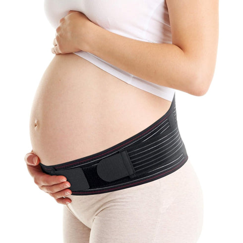 ORTONYX Maternity Support Belt - Back, Pelvic, Hip, Abdomen, Sciatica Pain Relief - Belly Band for Pregnant Women - S/M Black...