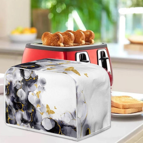 Marbling Butterfly Print 2 Slice Toaster Dust Cover, Kitchen Small Appliance, Anti Dust and Fingerprint Bread Machine Cover...