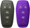 Qty(2) Alegender 5 Buttons Rubber Smart Key Cover Jacket Glove Holder for Ford Fusion Explorer F-150 Mustang Lincoln MKZ MKC Fob Remote...