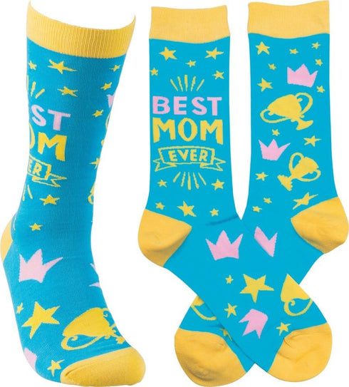 Primitives by Kathy womens Socks House Slippers, Best Mom Ever, Socks US...