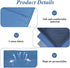 15.7" Cotton Navy Blue Pocket Squares for Men, Machine Wash Soft Gentlemen Handkerchiefs Hankie for Formal Daily Use...
