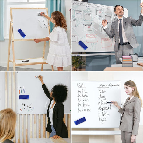 6 Pack Magnetic Dry Erase Eraser, Whiteboard Eraser Glass Board Eraser for School, Home and Office...