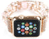 GEMEK Compatible With Apple Watch Band 38/40/41mm Rose Gold Women Pearl Bracelet Strap, Fashion Handmade Elastic Agate Replacement for iWatch Band...