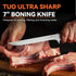 TUO Boning Knife - 7 inch Fillet Knife Flexible Kitchen Knives - German HC Steel Blade for Poultry and Fillet Fish - Full Tang Pakkawood Handle - ...