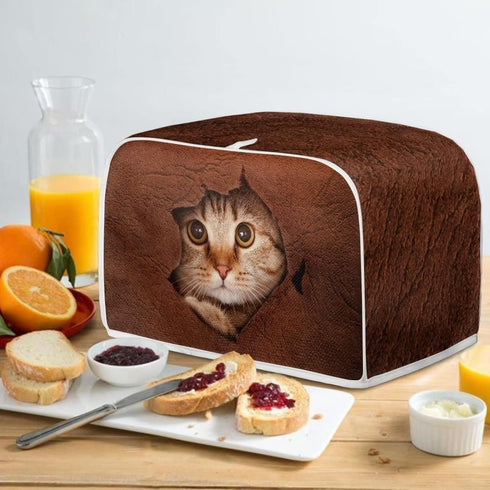 Cute 3D Cat Toaster Covers Bread Maker Oven Cover Small Appliance Protection Covers Kitchen Decoration Dustproof Washable Covers for Most Standard...