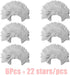 6 Pcs Glitter Silver Star Paper Garland Christmas Birthday Party Decorations Sparkling Bunting Banner Hanging Decorations for Bridal Shower Baby S...